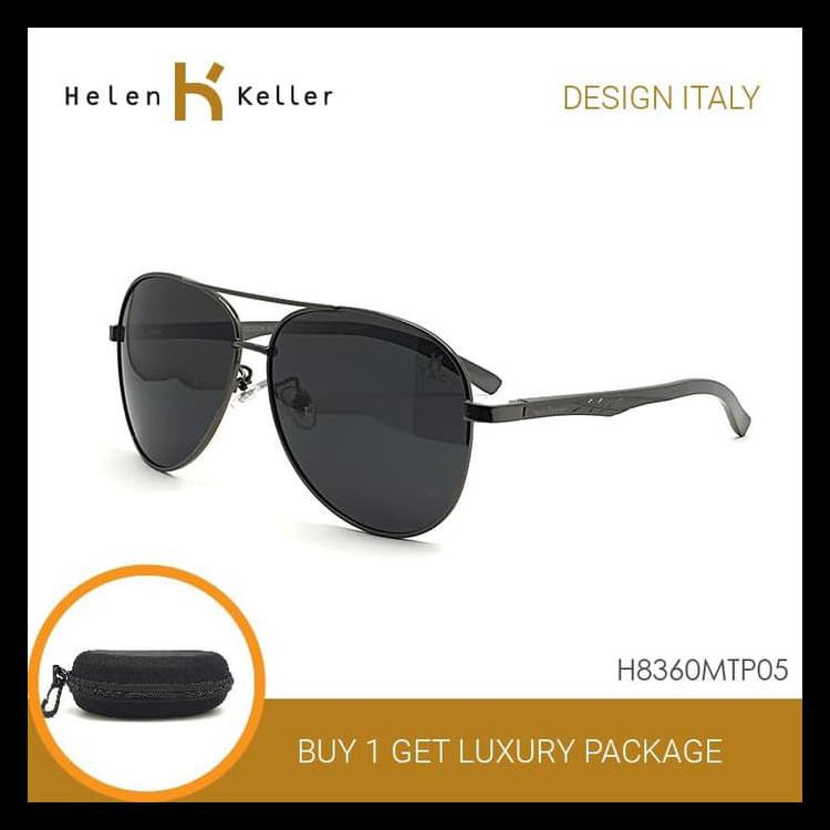 Indh HELEN KELLER-Kacamata Hitam-Sunglasses Pria-UV-H8360MT-P05-Black HEMAT Kode 1295