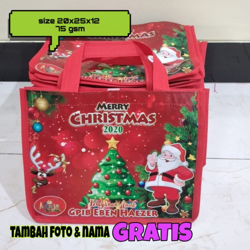 

tas natal, tas hari raya, goodie bag