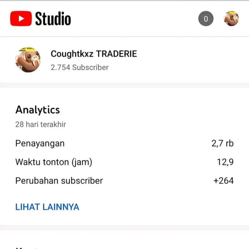 Akun YouTube 2000 Subscribe Belum Monetisasi