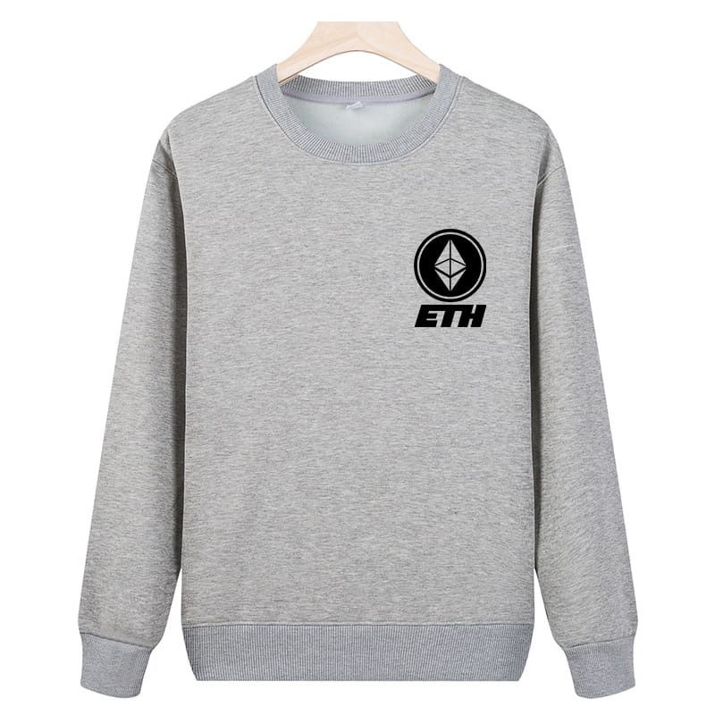 Sweater Crewneck pria wanita terbaru ETH/sweater basic kekinian kualitas distro