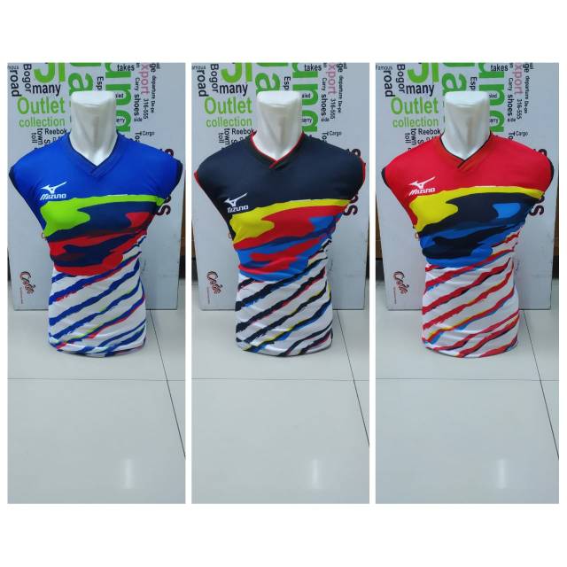 BAJU ATASAN SINGLET OLAHRAGA VOLLEY MIZUNO PRINTING 13