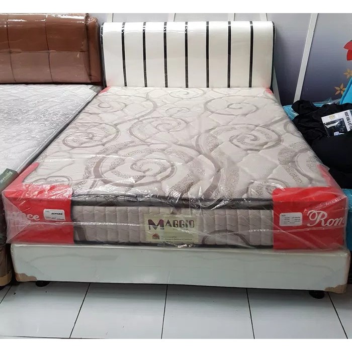 1 set 180x200 spring bed romance pillow top not elite latex kasur