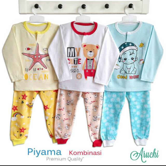 Aruchi Piyama Premium Boy/Girl Series Isi 3pcs