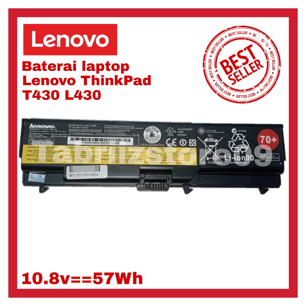 Baterai Battery Laptop Lenovo Thinkpad T430 T530 W530 L530 L430 ORI