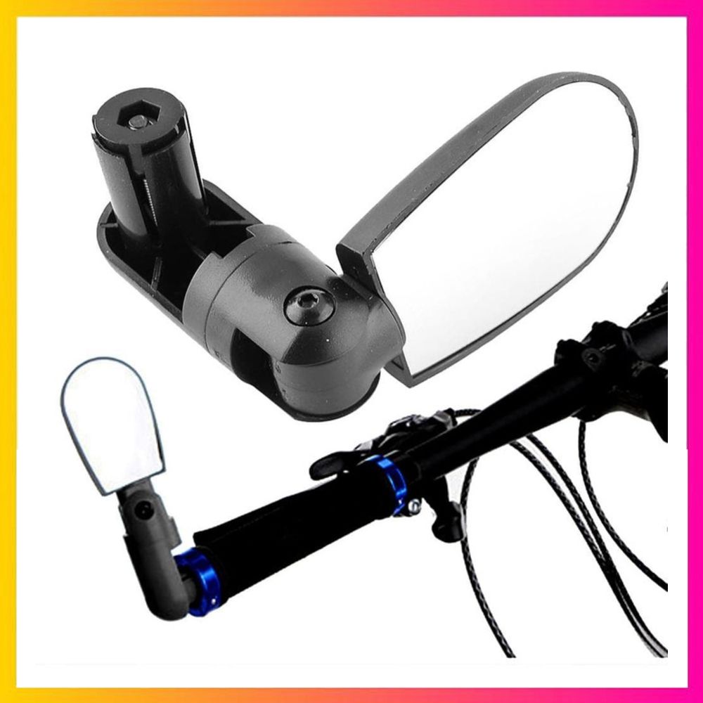 COD Kaca Spion Sepeda Kotak Handlebar 360 Rotate / Spion Sepeda MTB Hitam