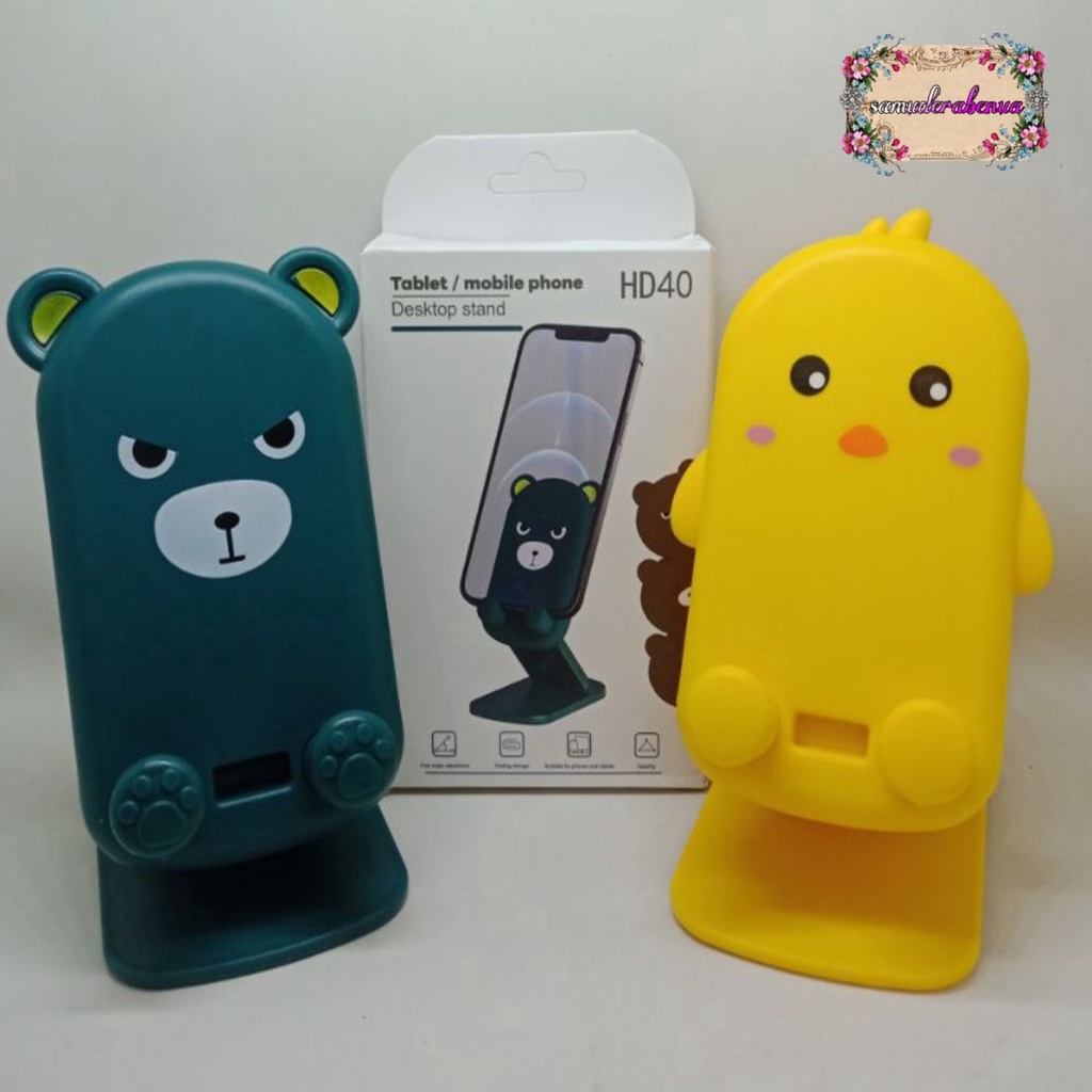 folding stand karakter holder hp meja karakter  holder tablet ipad lipat karakter unik dan lucu SB2985