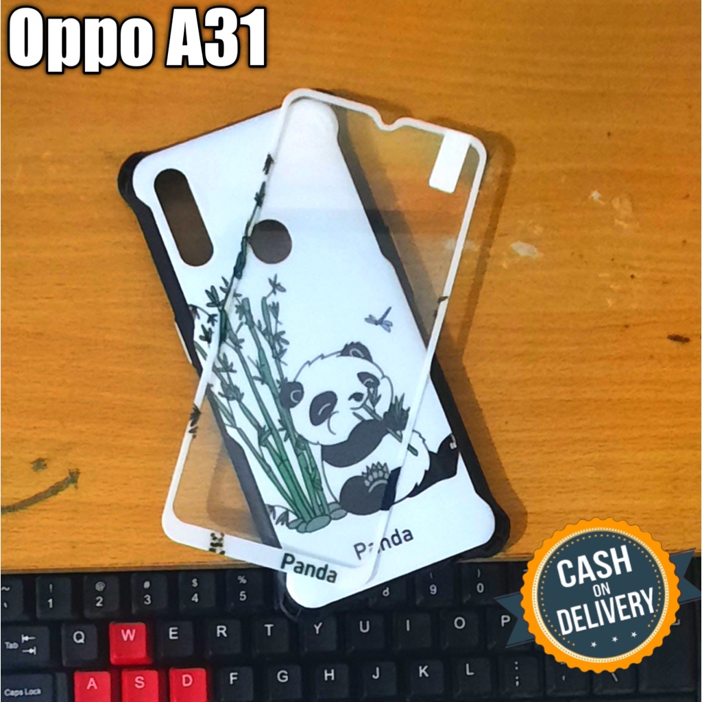 case hp oppo A31 softcase motif unik plus tempered glass