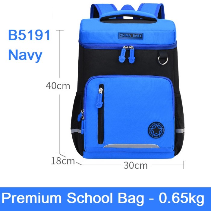 [GRATIS ONGKIR] DRAB5191 Tas sekolah impor / Tas sekolah anak laki laki / Tas sekolah - Navy TERPERC