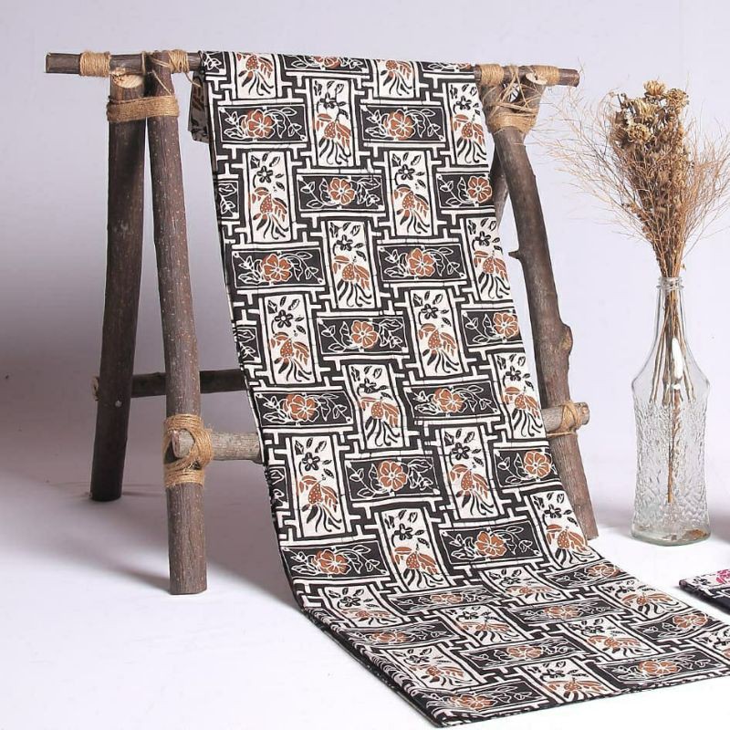 

batik cap tradisional coklat