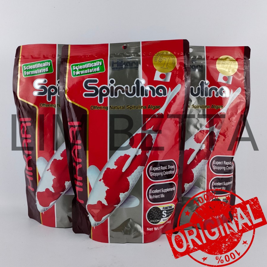 HIKARI SPIRULINA MINI 500 GRAM / PAKAN KOI MENINGKATKAN WARNA