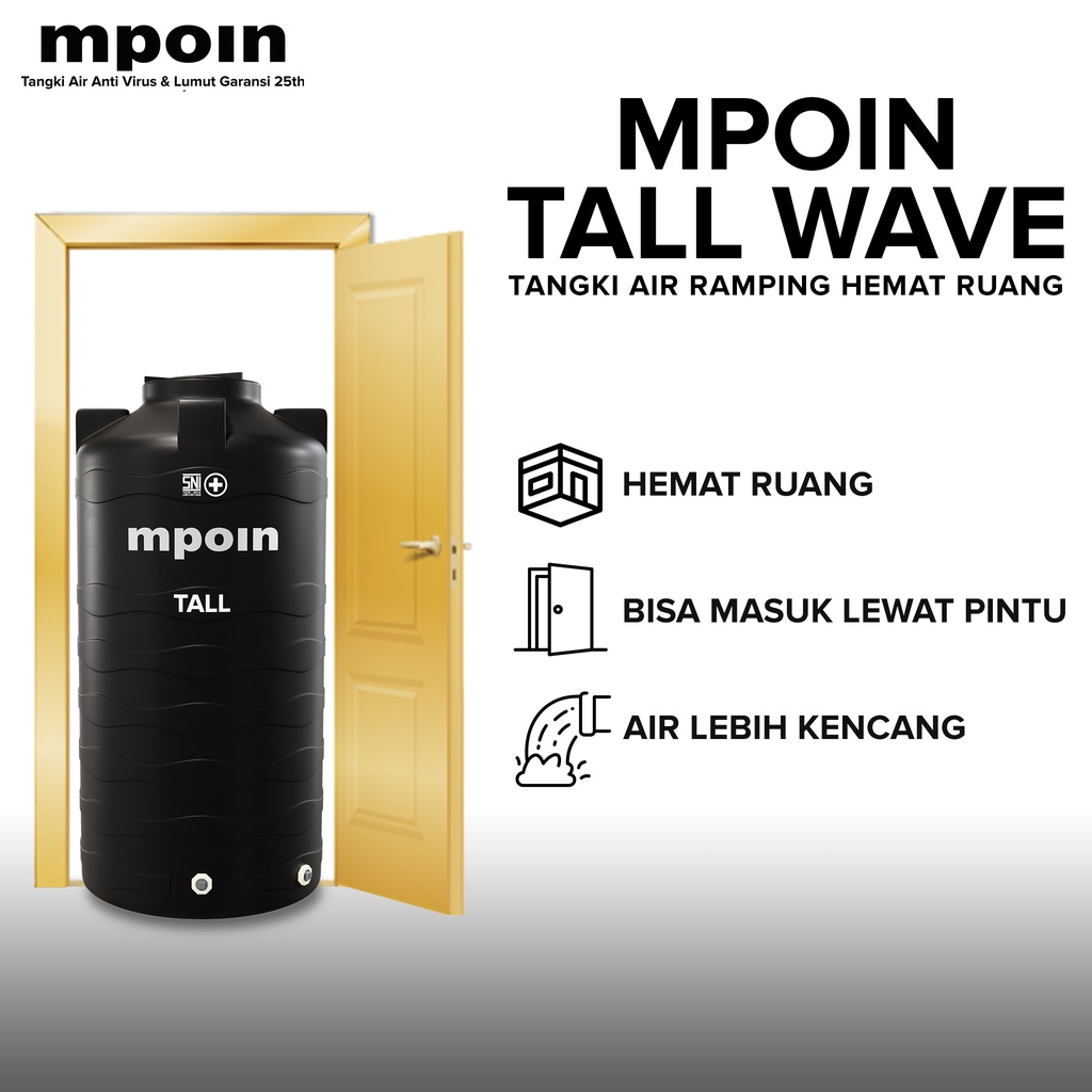 MPOIN TP280 280L TALL SERIES WATER TANK