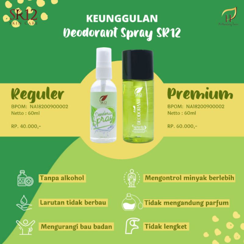 Deospray SR12, Deo Regular, Deo Premium