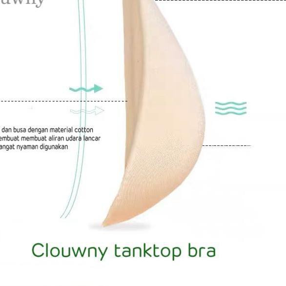 ➥ Clouwny - Tanktop bra - Ada cup busa wanita allsize kecil sampai jumbo ➲