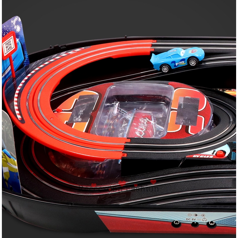 cars lightning mcqueen race track playset