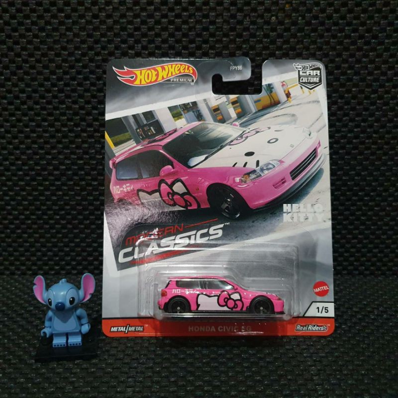 Hot wheels Honda Civic EG Hello Kitty Pink Modern Classics