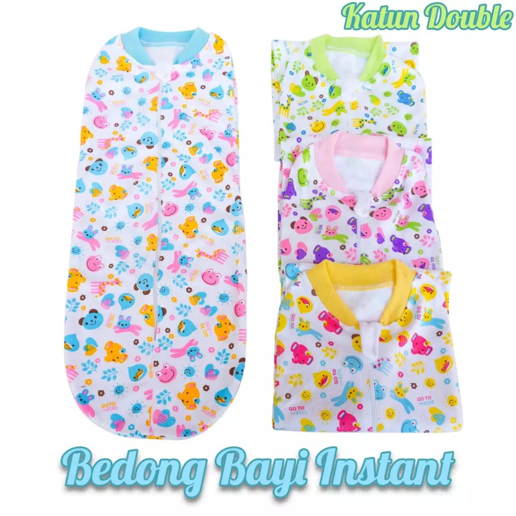 bedong instan bayi newborn bahan kain katun halus dan lembut