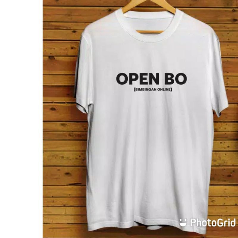 MILIKI Kaos Baju Kata-kata Open BO ekspresi lucu Quote Plesetan Distro Funny t shirt / Kaos Morepheme