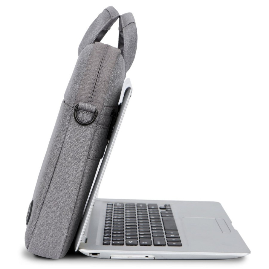 Tas Laptop Selempang Slim Messenger Bag 14 inch - grey