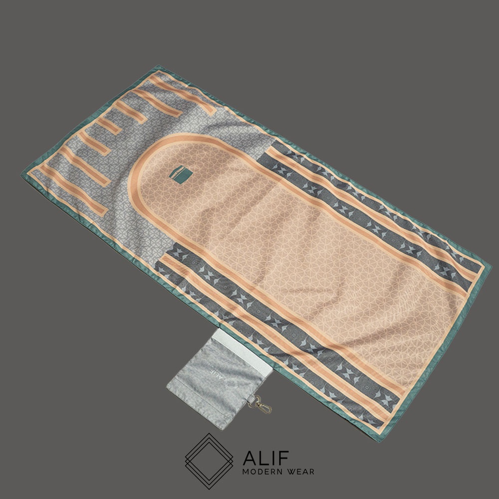 ALIF SAJADAH GENGGAM TRAVEL / SAKU / PORTABLE / WATERPROOF ( ALIF MODERN WEAR SJG-0131 )