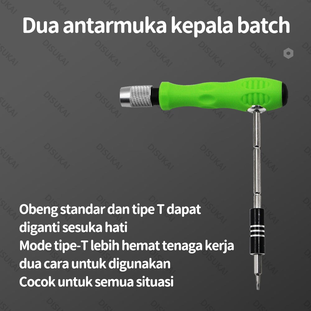 【Stok Baru】Set obeng multifungsi 32 in 1 perbaikan jam tangan dan hp 30 jenis mata oben kuat dan tahan lama dengan baja sintetis CRV