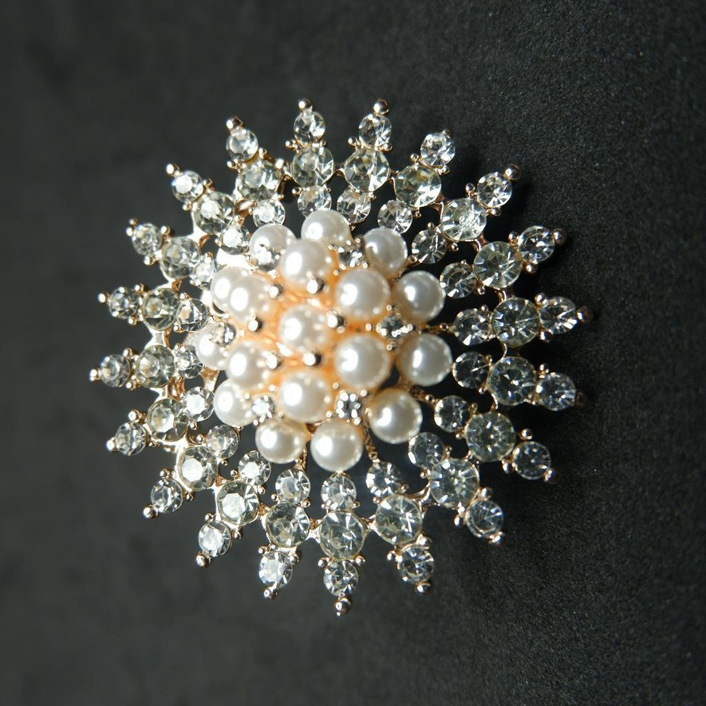 Bunga lingkaran mutiara /Brooch/Bros hijab/bros cantik/bros lucu/ Bros Wanita Korean Fashion Style