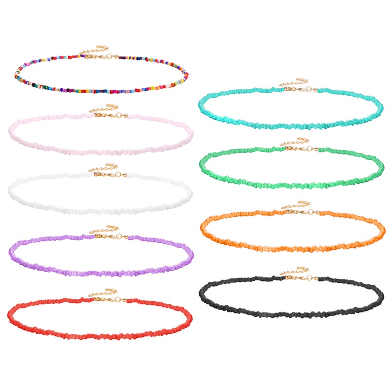 IFYOU Kalung Choker Rantai Pendek Hias Manik-Manik Gaya Korea Untuk Wanita