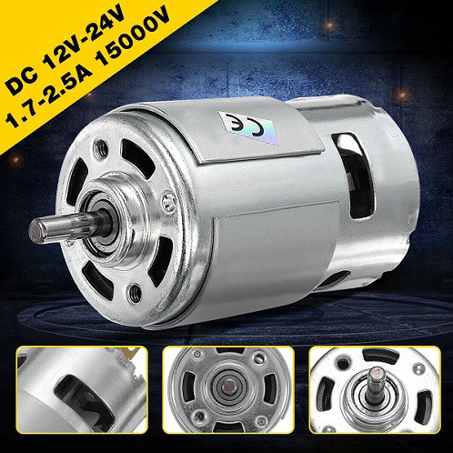 DC motor 12v 24v 36v spindle motor large torque High-power 775 RS-775 BESAR Dinamo DC