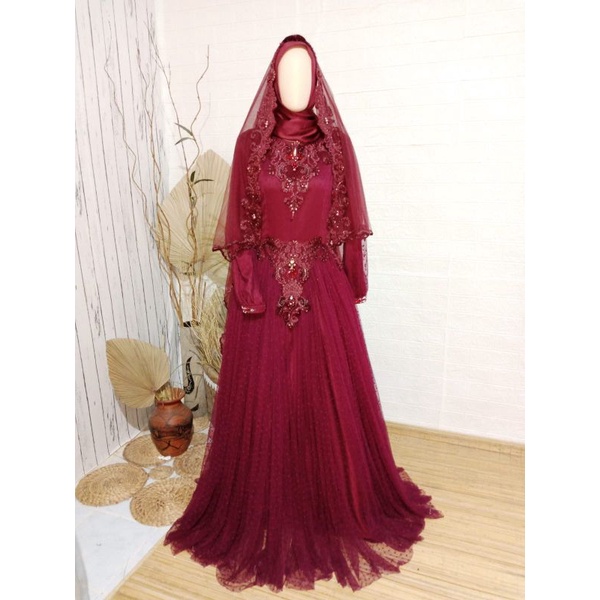 gaun pengantin syar'i