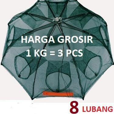 BISA COD Payung Bubu Jaring Jebakan Perangkap Udang ikan Kepiting Model Payung 8 lobang