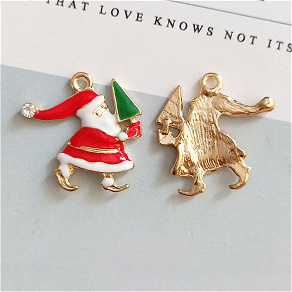 Preva 10 Pcs Enamel Charms Membuat Perhiasan Lonceng DIY Kalung Halloween Charms Natal Kaus Kaki