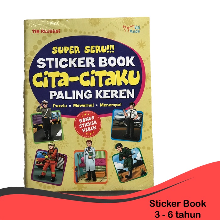 Buku cerita stiker anak | cita-cita ku | aktivitas anak muslim