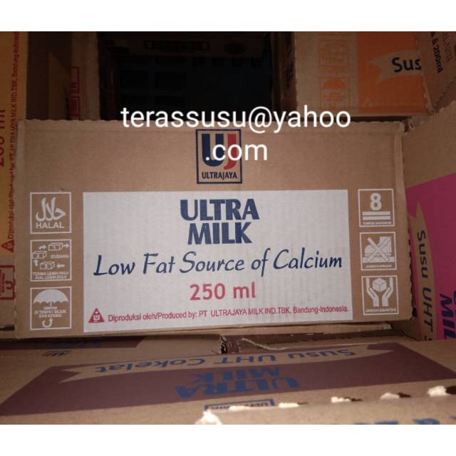 

Ultramilk lowfat ukuran 250 ml.isi 24 pcs