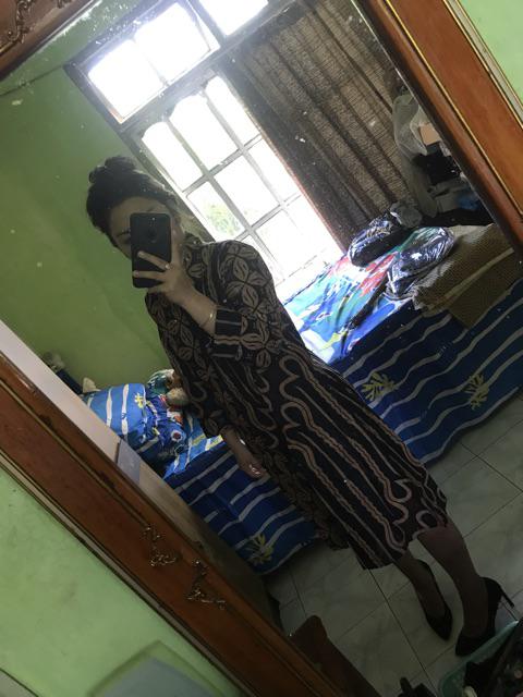 Dress Tunik Batik Zipper Seling Genes