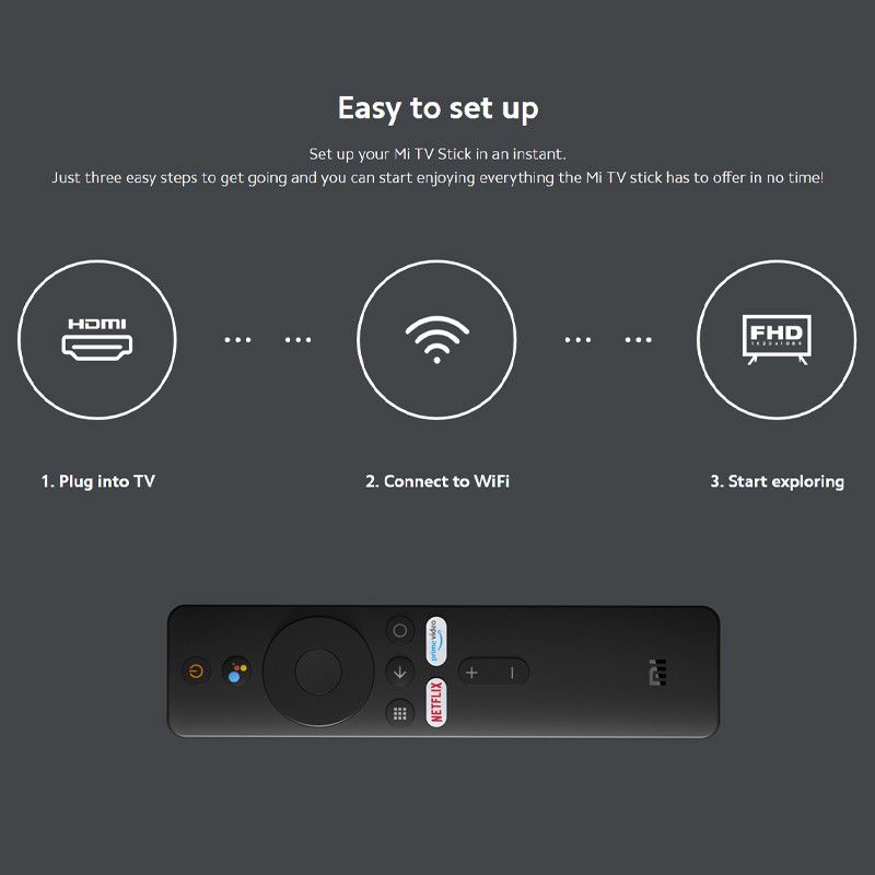 XIAOMI MI TV STICK MI-STICK INTERNET UNLIMITED SMART ANDROID TELEVISI STREAMING JARINGAN LANCAR ORI