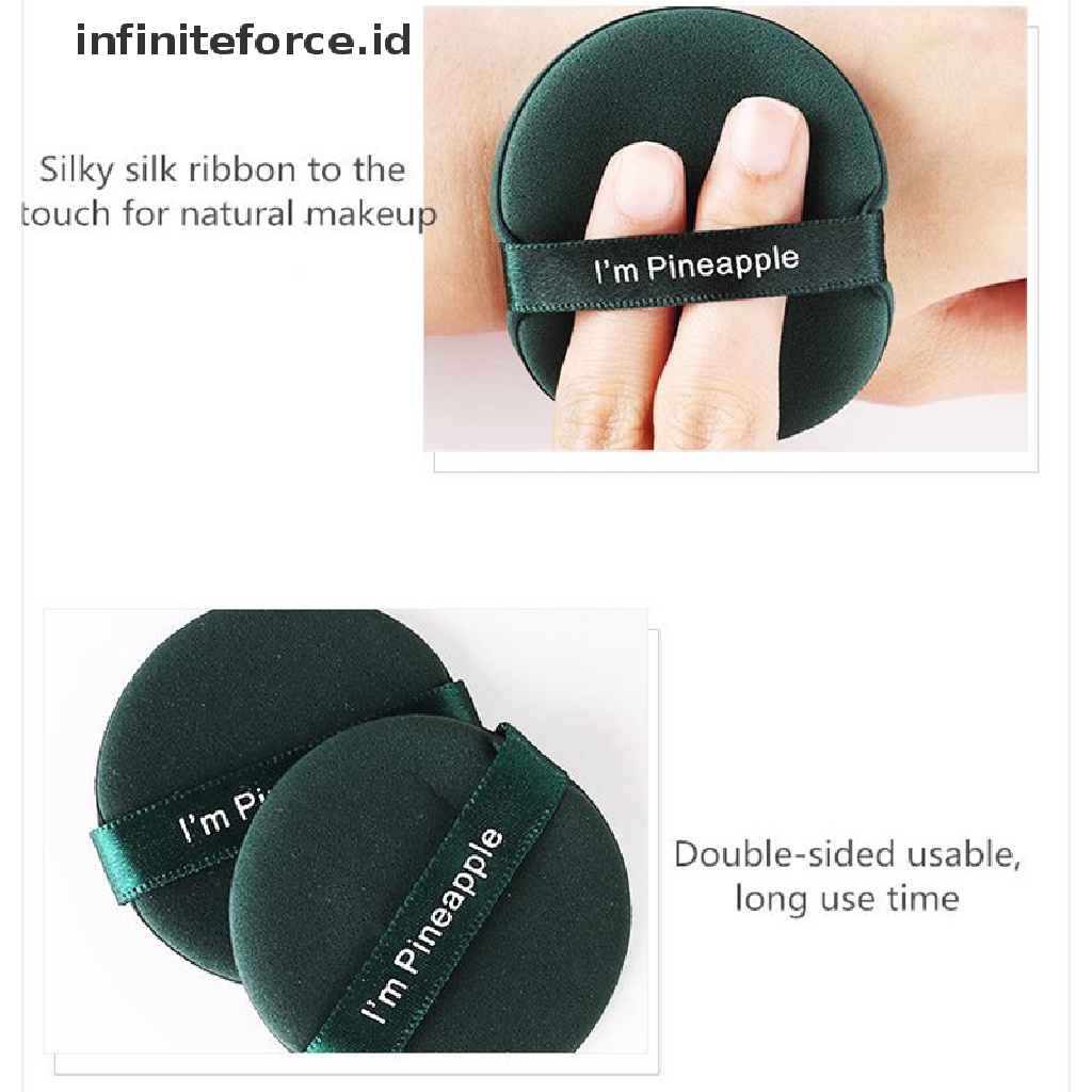 Infiniteforce.id 3pcs / Set Spons Puff Air Cushion Basah / Kering Untuk Makeup / Kosmetik Wanita