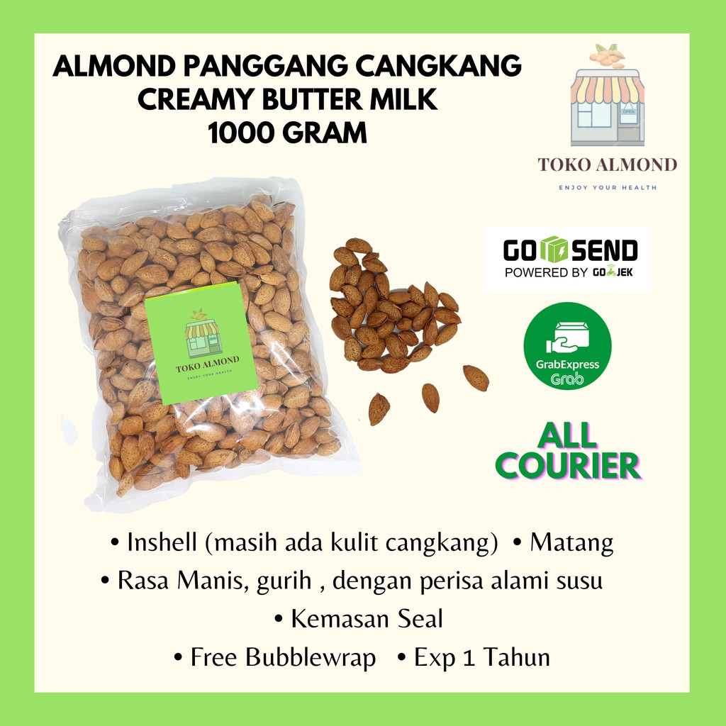 

Kacang Almond Panggang Cangkang Creamy Butter Milk 1kg