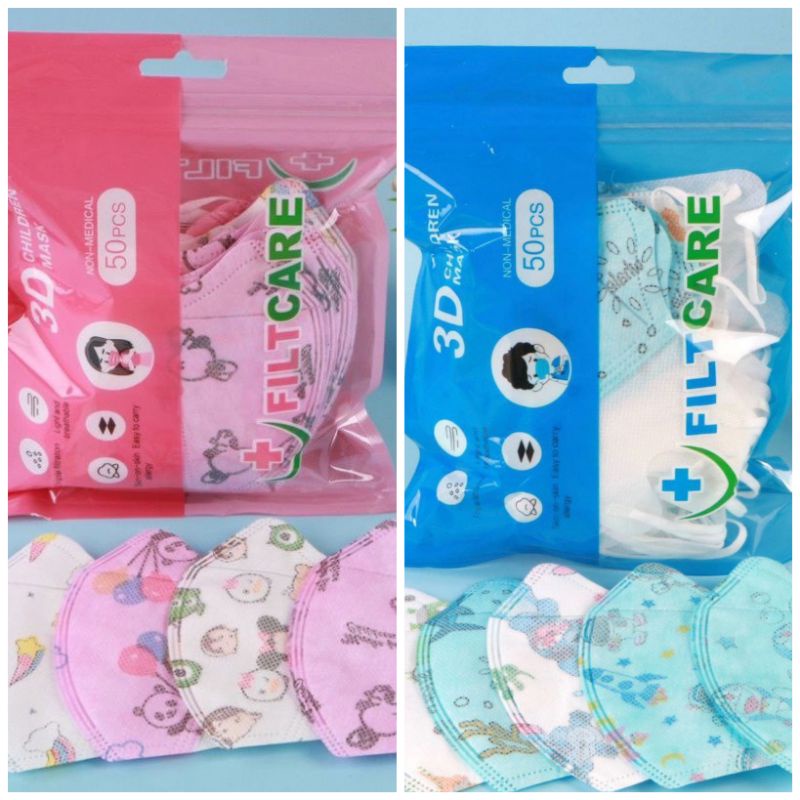 masker duckbill anak filtcare isi 50