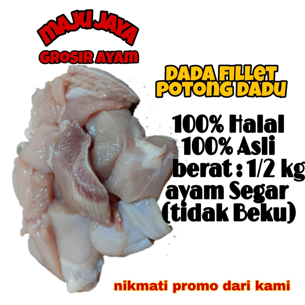 

PAHA FILLET POTONG DADU 1/2 KG (500 gr) / PAHA POLOS / PAHA SEGAR / PAHA MURAH