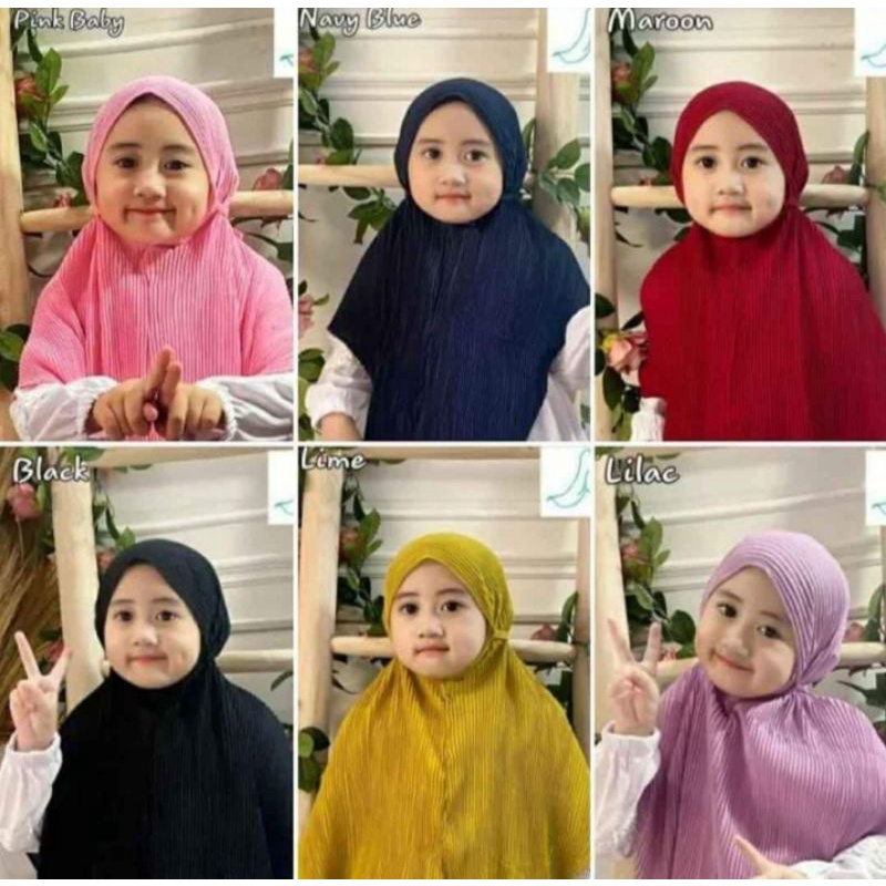 HIJAB ANAK-ANAK PLISKET/HIJAB INSTAN ANAK-ANAK/HIJAB POLOS ANAK