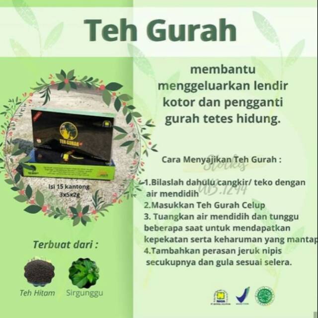 

Teh gurah teh kesehatan minuman teh kesehatan teh herbal minuman herbal