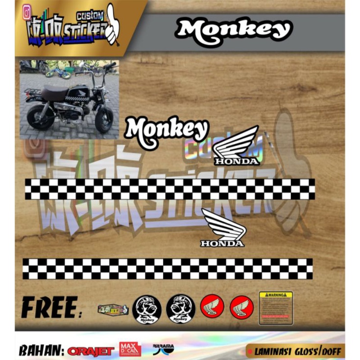 striping motor honda monkey.sticker honda monkey.