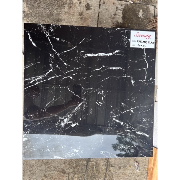 GRANIT 60X60 ENGLAND BLACK GLAZED POLISH SERENITY KW1