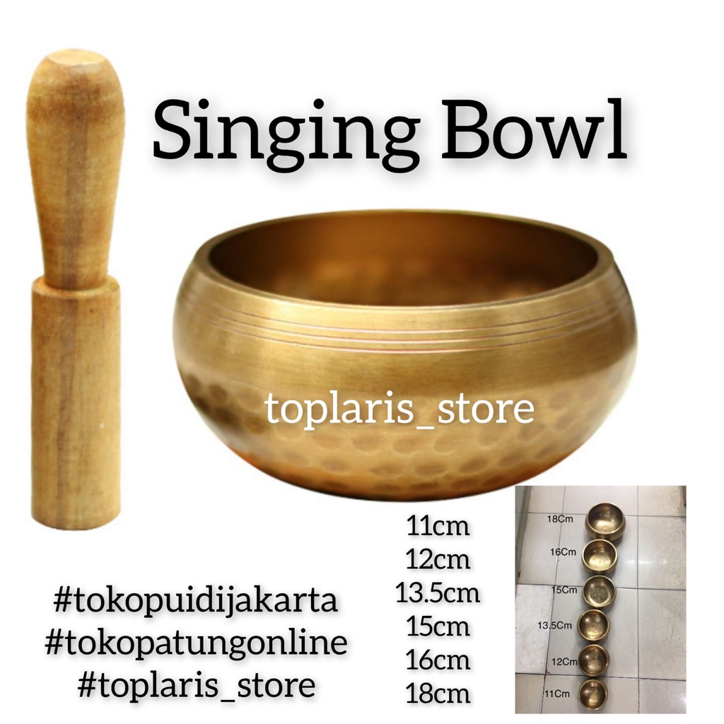 Singing Bowl Tibet 7 Logam Hand Made 8in