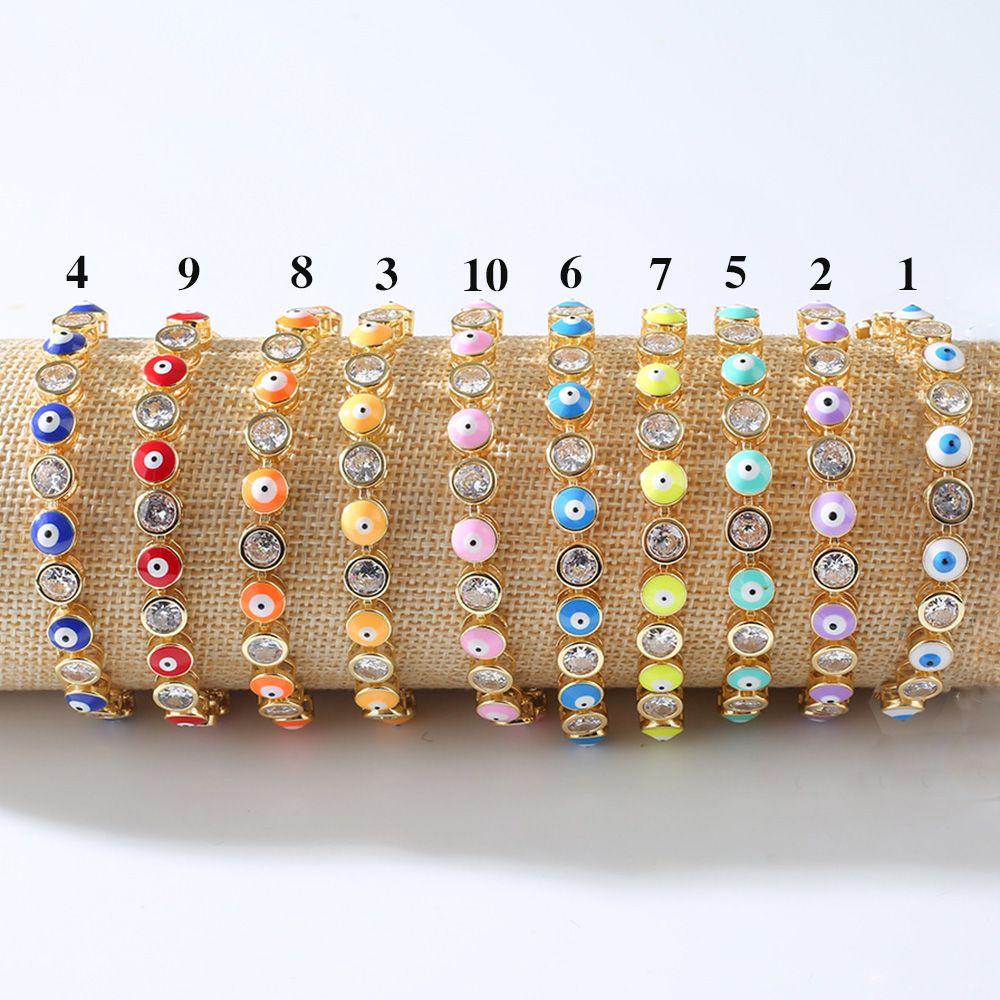 Preva Evil Eye Gelang Wanita Emas Tetes Perhiasan Cuff Bangles