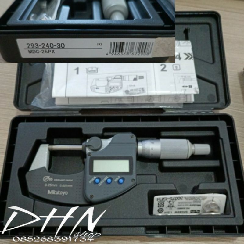 Digital micrometer outside 0-25mm mitutoyo type 293-240-30
