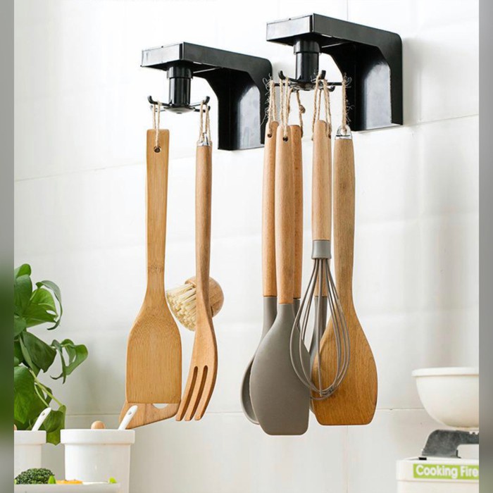 Gantungan Peralatan Dapur Hook 6 Kaki Putar 360 derajat Gantungan kamar mandi peralatan masak-1