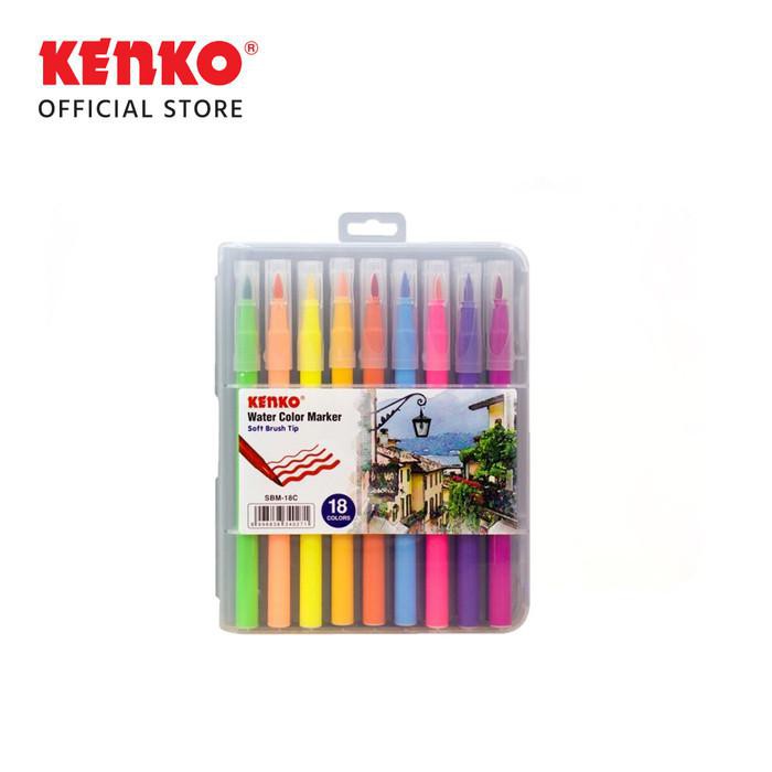 

Kaligrafi / Kenko 18 Color Soft Brush Marker Murah Meriah Ready