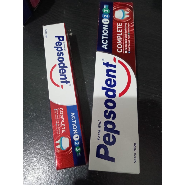 Pepsodent Whitening Action 1,2,3  75 &amp; 190 G