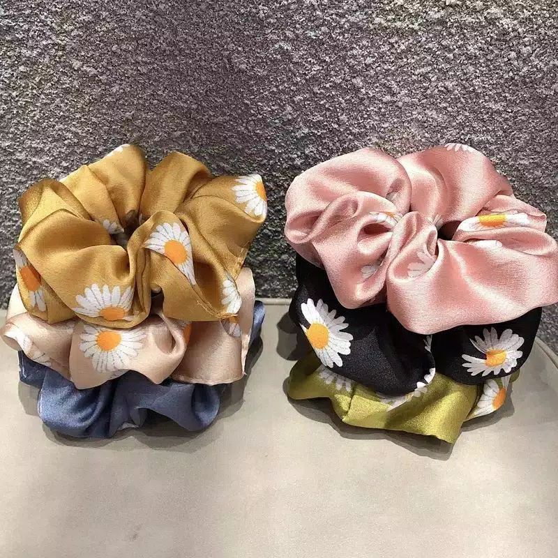 scrunchie elastis KOREA karet ikat rambut fashion Bunga Daisy