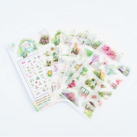 Waterolor Diary Deco - Secret Gardern (6pcs)
